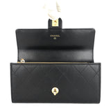 Chanel Chic Pearls Flap Goatskin Leather Clutch with Chain Bag