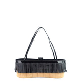 Chanel Suede and Patent Leather Mini Fringe Handbag
