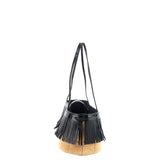 Chanel Suede and Patent Leather Mini Fringe Handbag