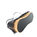 Chanel Suede and Patent Leather Mini Fringe Handbag