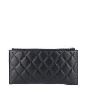 Chanel Classic Long Zip Lambskin Leather Wallet