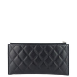 Chanel Classic Long Zip Lambskin Leather Wallet