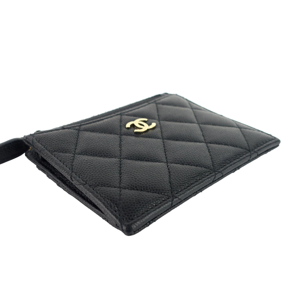 Chanel Classic Zip Caviar Leather holder