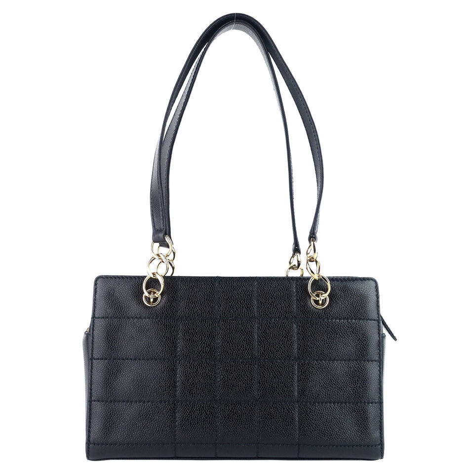 Chanel Chocolate Bar Caviar Leather Shoulder Bag