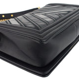 Chanel Boy Chevron Mixed Leather New Medium Bag