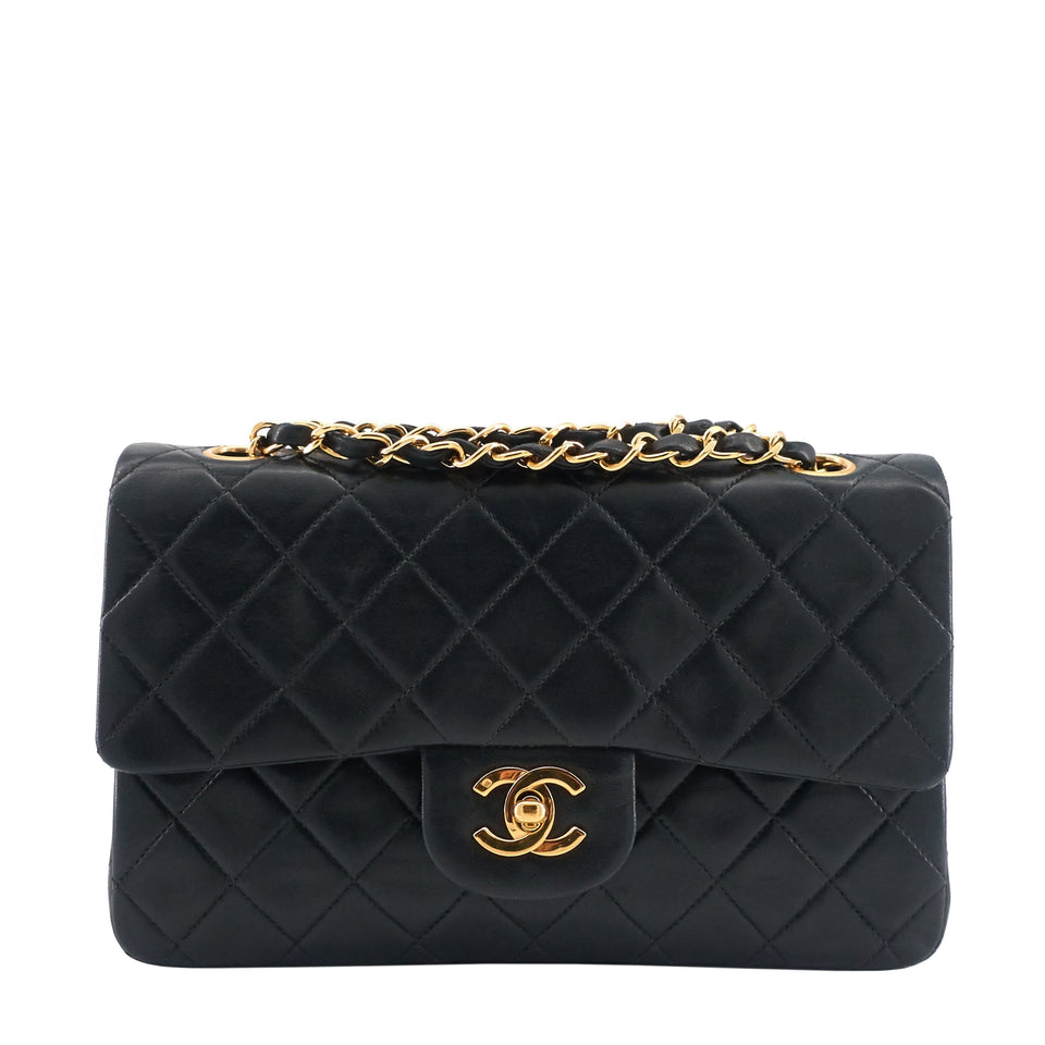 Chanel Classic Double Flap Small Lambskin Leather Bag