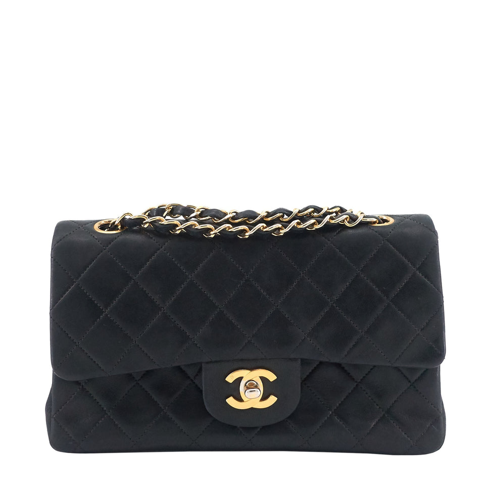 Chanel Classic Double Flap Small Lambskin Leather Bag