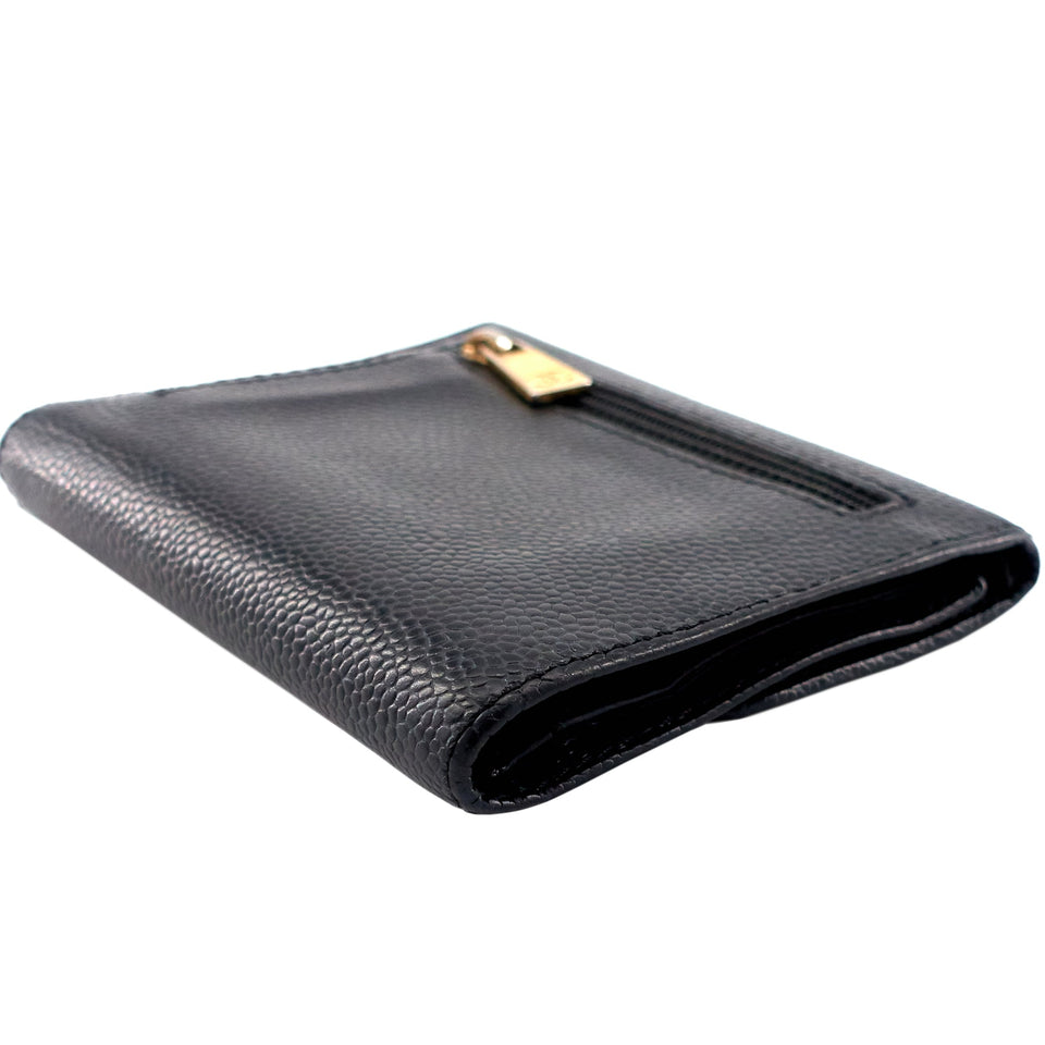Chanel CC Timeless Trifold Caviar Leather Wallet