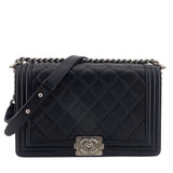 Chanel Boy New Medium Lambskin Leather Bag