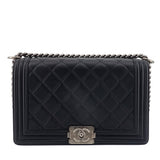 Chanel Boy New Medium Lambskin Leather Bag