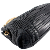 Chanel CC Accordion Pleated Lambskin Leather Chain Bag