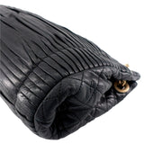Chanel CC Accordion Pleated Lambskin Leather Chain Bag