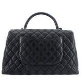Chanel Coco Top Handle Medium Caviar Leather Bag