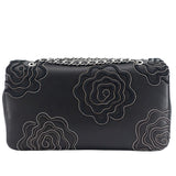 Chanel Embroidered Camellia Follies Medium Lambskin Leather Flap Bag