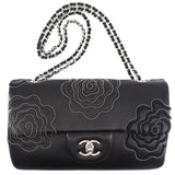 Chanel Embroidered Camellia Follies Medium Lambskin Leather Flap Bag