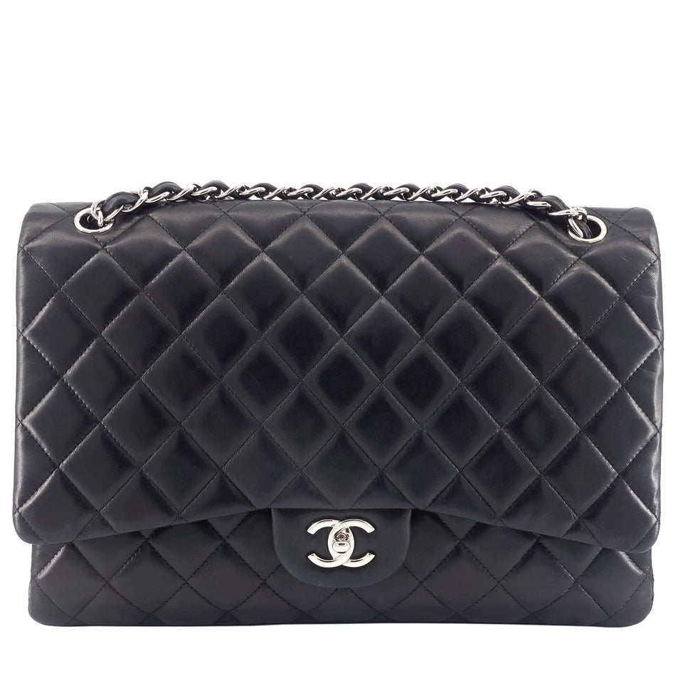Chanel Classic Maxi Single Flap Lambskin Leather Bag