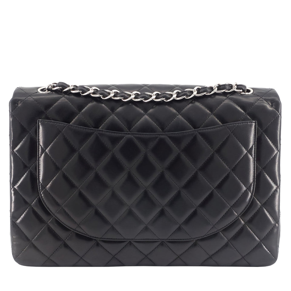 Chanel Classic Maxi Single Flap Lambskin Leather Bag