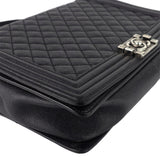 Chanel Boy Flap Large Quilted Calfskin Leather Bag