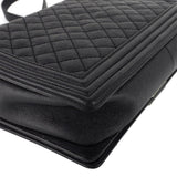 Chanel Boy Flap Large Quilted Calfskin Leather Bag