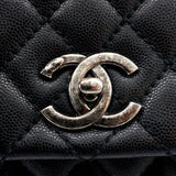 Chanel Coco Top Handle Medium Caviar Leather Bag