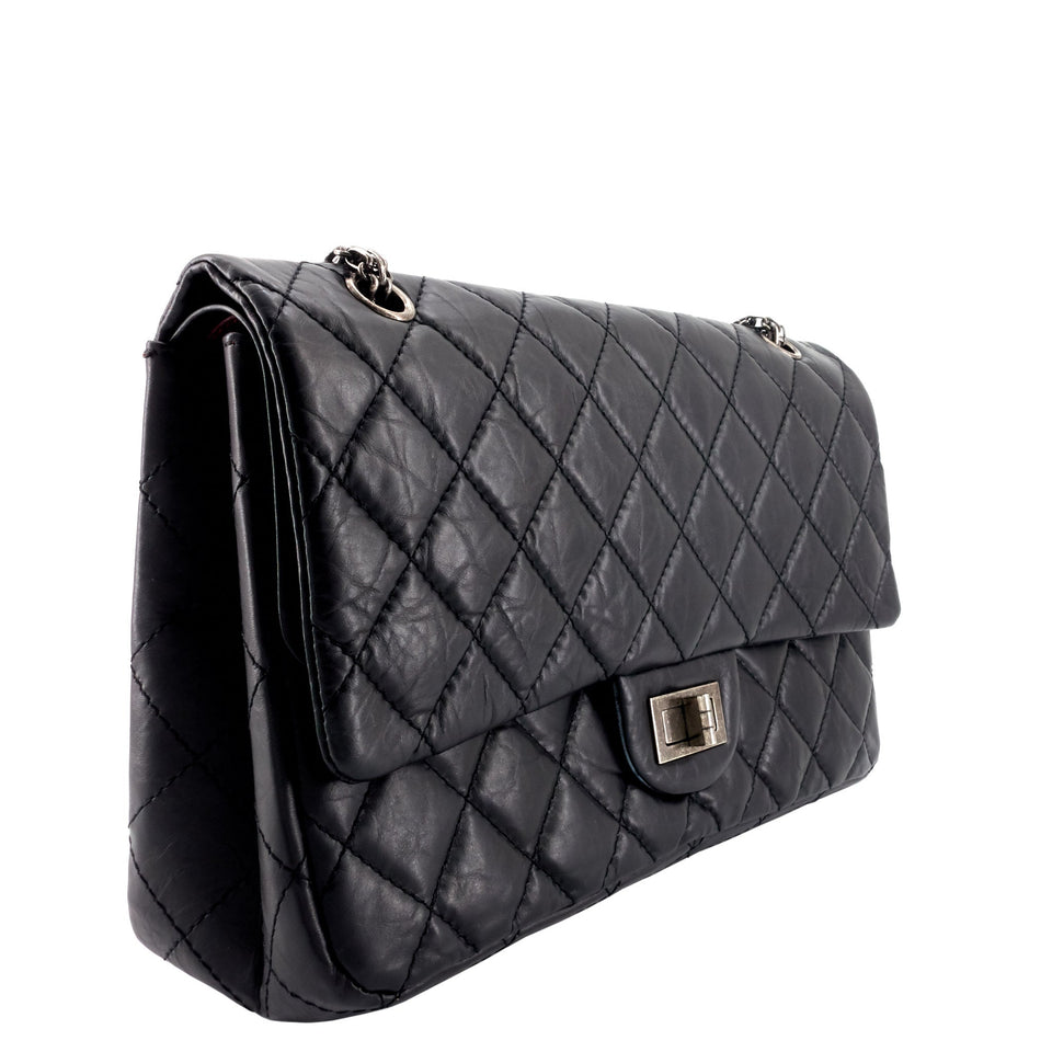 Chanel 2.55 Large Aged Leather Flap Bag