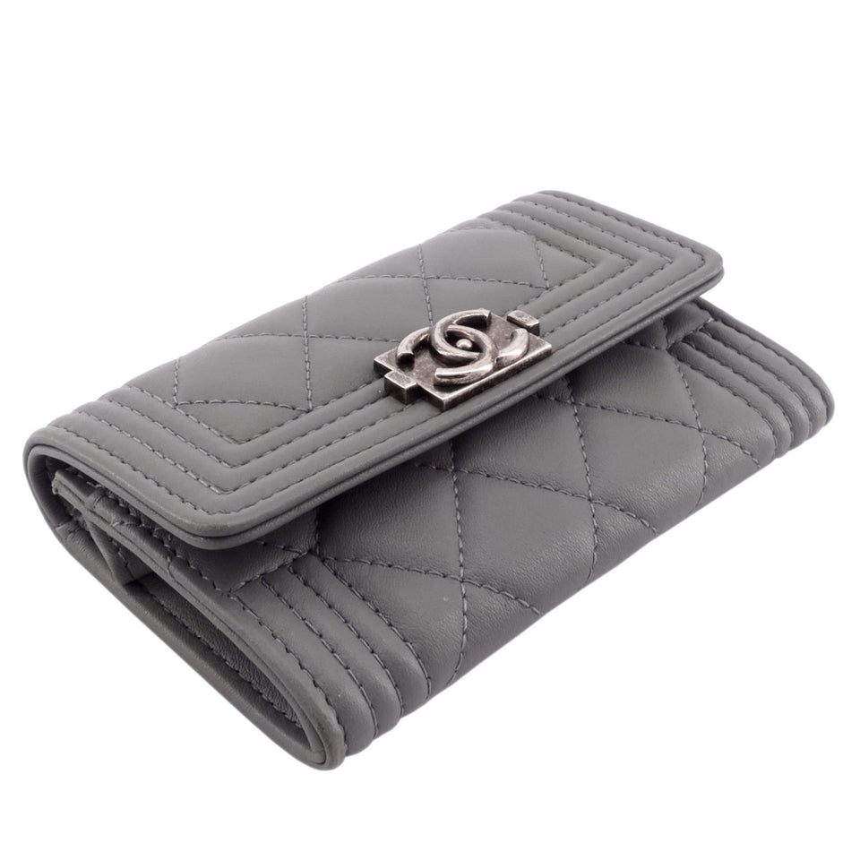 Chanel Boy Lambskin Leather  Holder