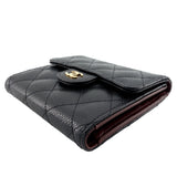 Chanel Trifold Caviar Leather Wallet