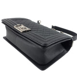 Chanel Boy Old Medium Caviar Leather Bag