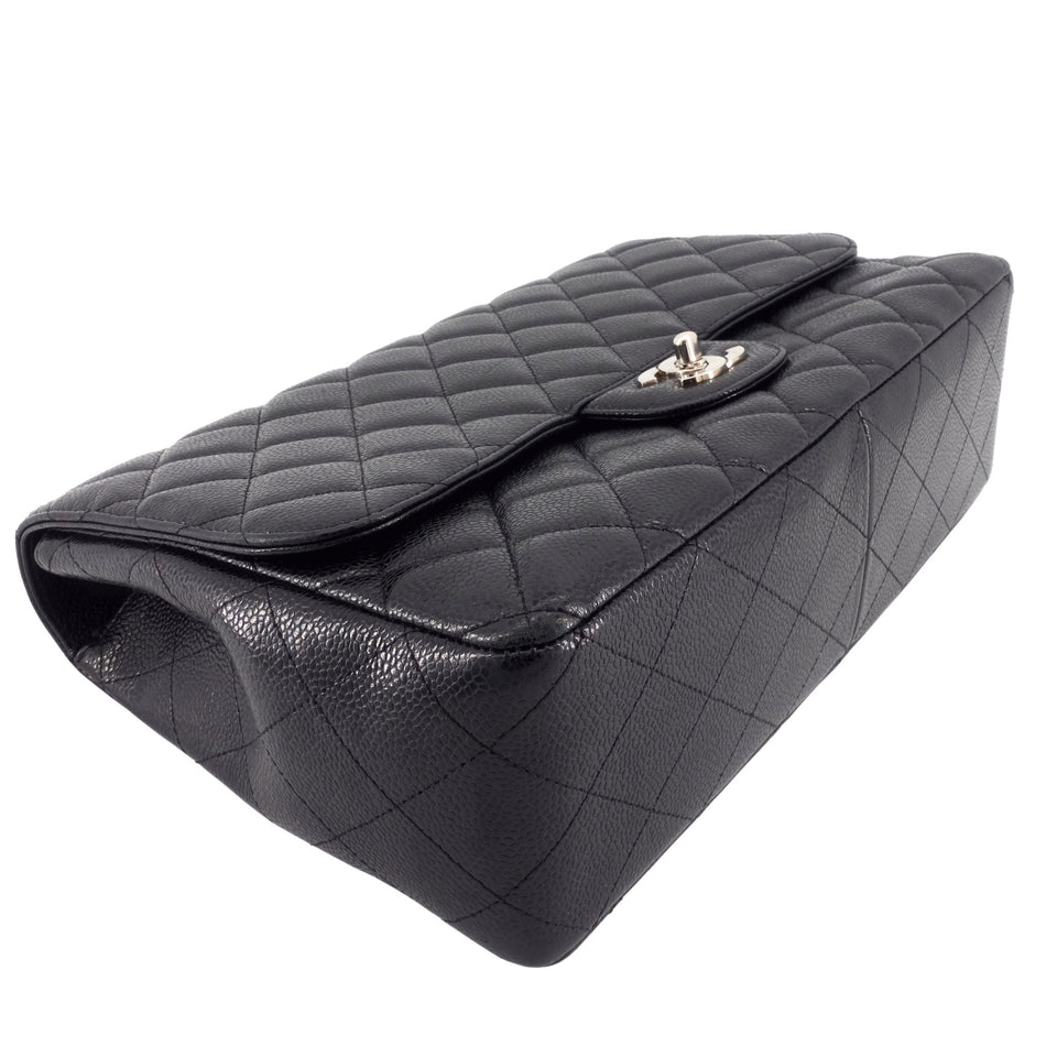 Chanel Jumbo Quilted Caviar Classic Flap Bag