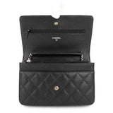 Chanel WOC Pebbled Caviar Leather Wallet on Chain Bag