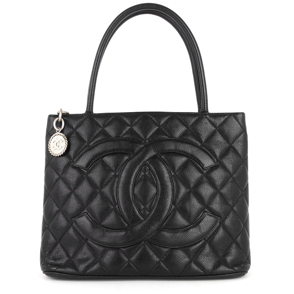 Chanel Medallion Caviar Tote Bag