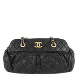 Chanel Chic Quilted Iridescent Calfskin Leather Bowling Bag