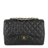 Chanel Classic Single Flap Jumbo Caviar Leather Bag