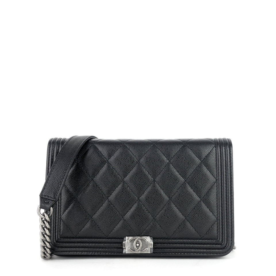 Chanel Boy Caviar Leather Wallet on Chain Bag