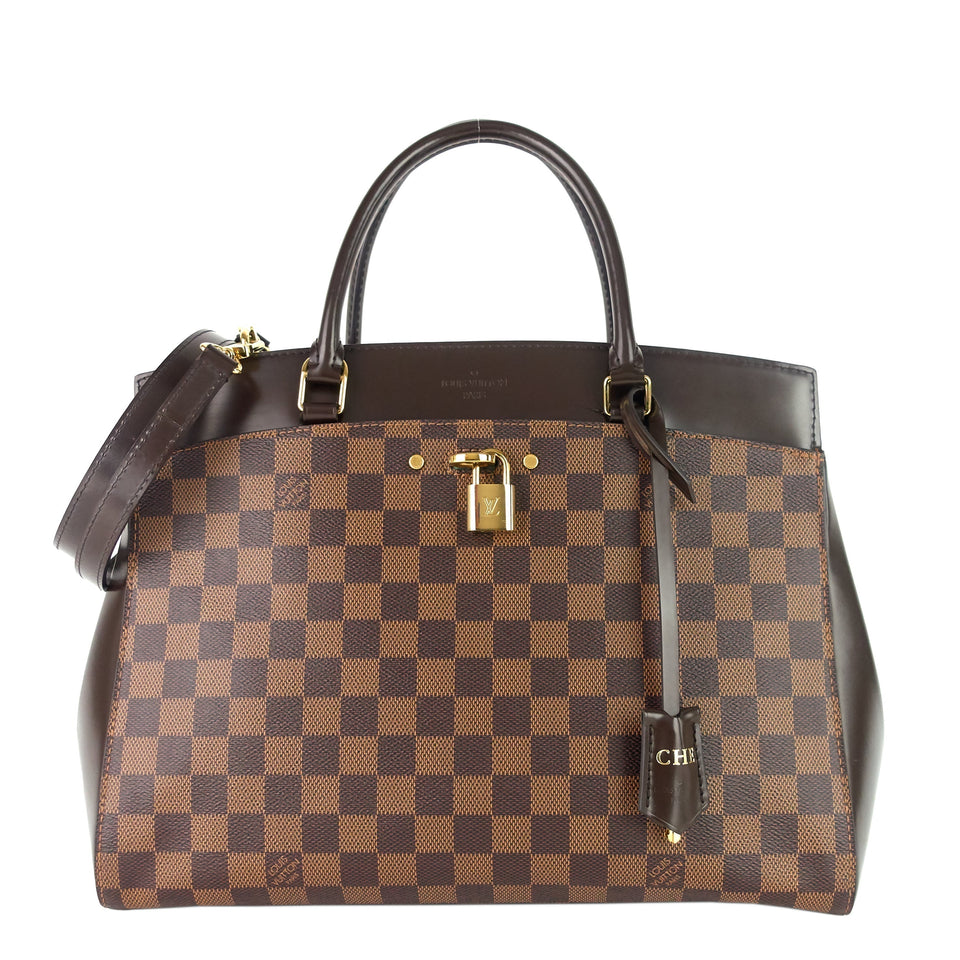 Louis Vuitton Rivoli MM Damier Ebene Canvas Tote Bag