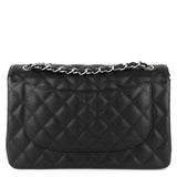 Chanel Double Flap Quilted Caviar Leather Bag
