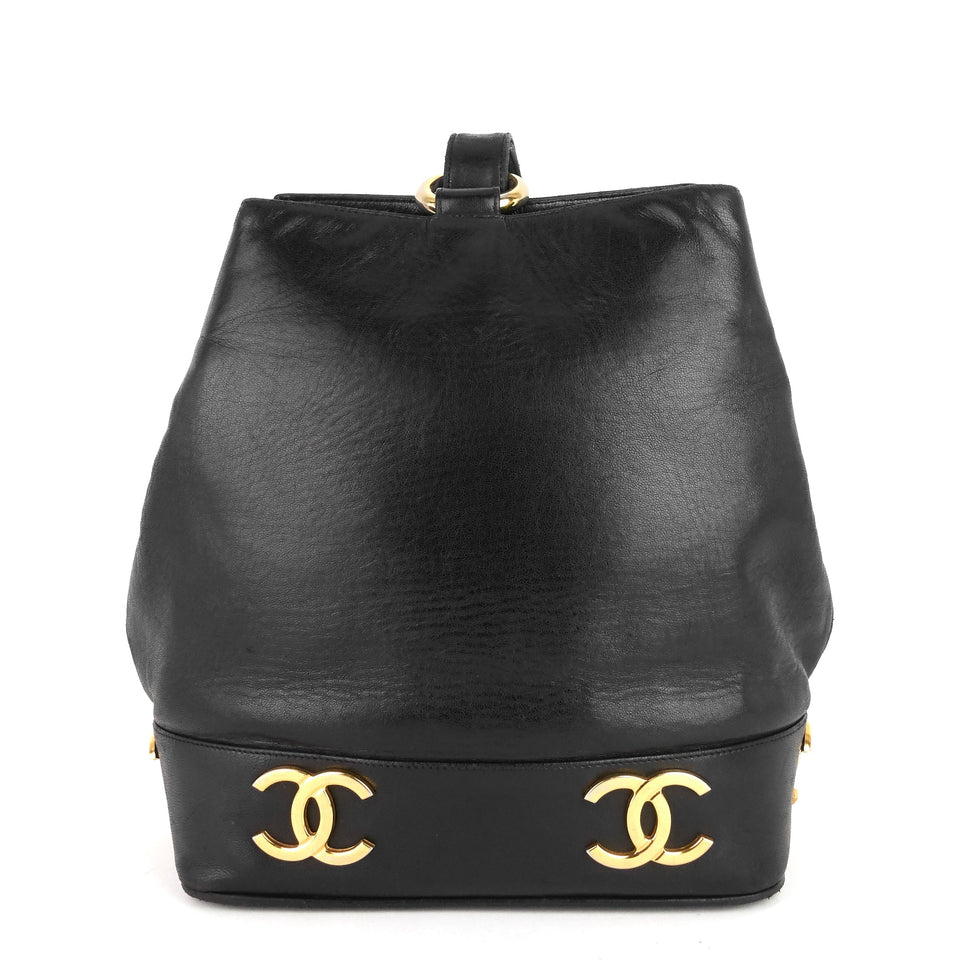 Chanel Lambskin CC Bucket Bag