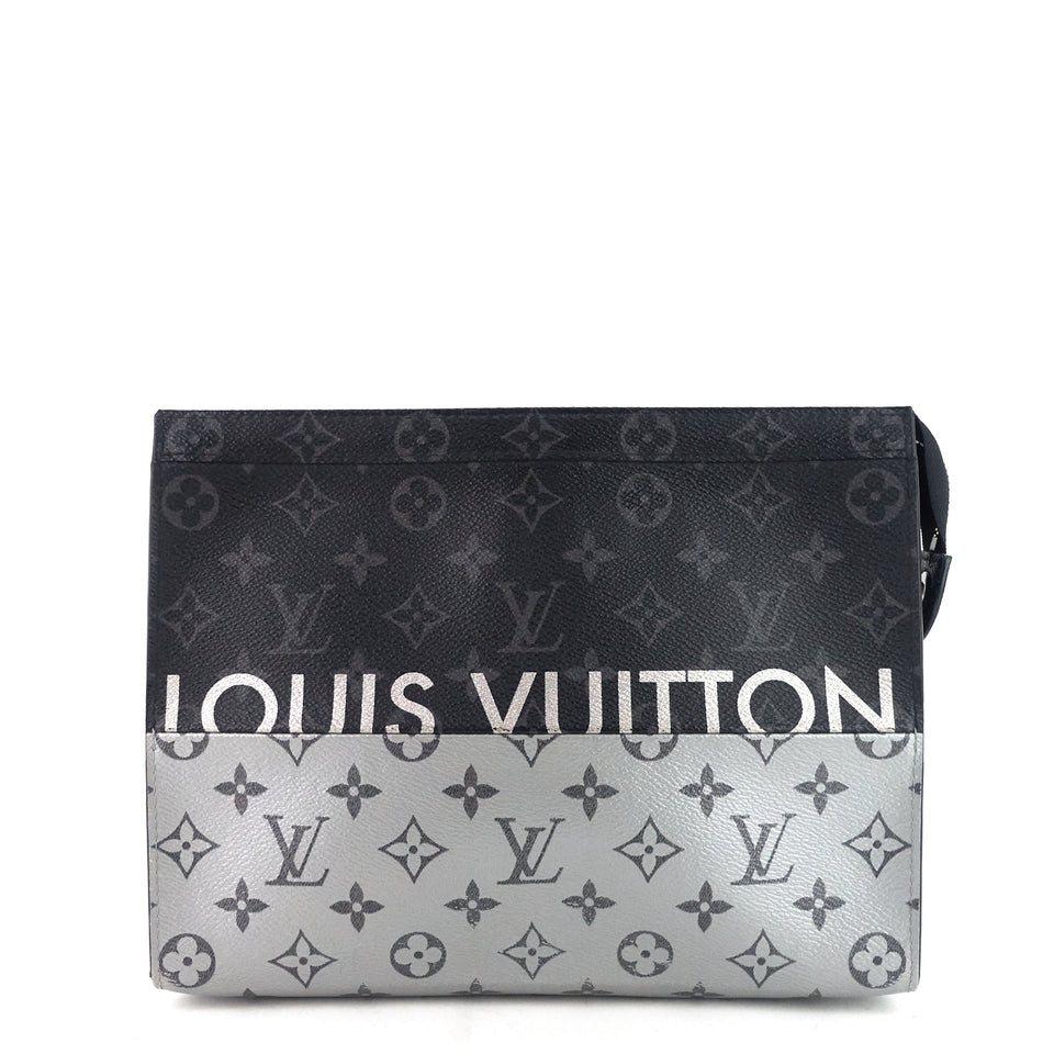 Louis Vuitton Voyage MM Monogram Eclipse Split Pochette Clutch