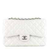 Chanel Double Flap Quilted Caviar Leather Bag