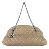 Chanel Just Mademoiselle Medium Caviar Leather Bowler Bag