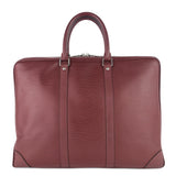 Louis Vuitton Porte-Documents Voyage Burgundy Epi Leather Briefcase Bag
