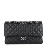 Chanel Double Flap Quilted Caviar Leather Bag