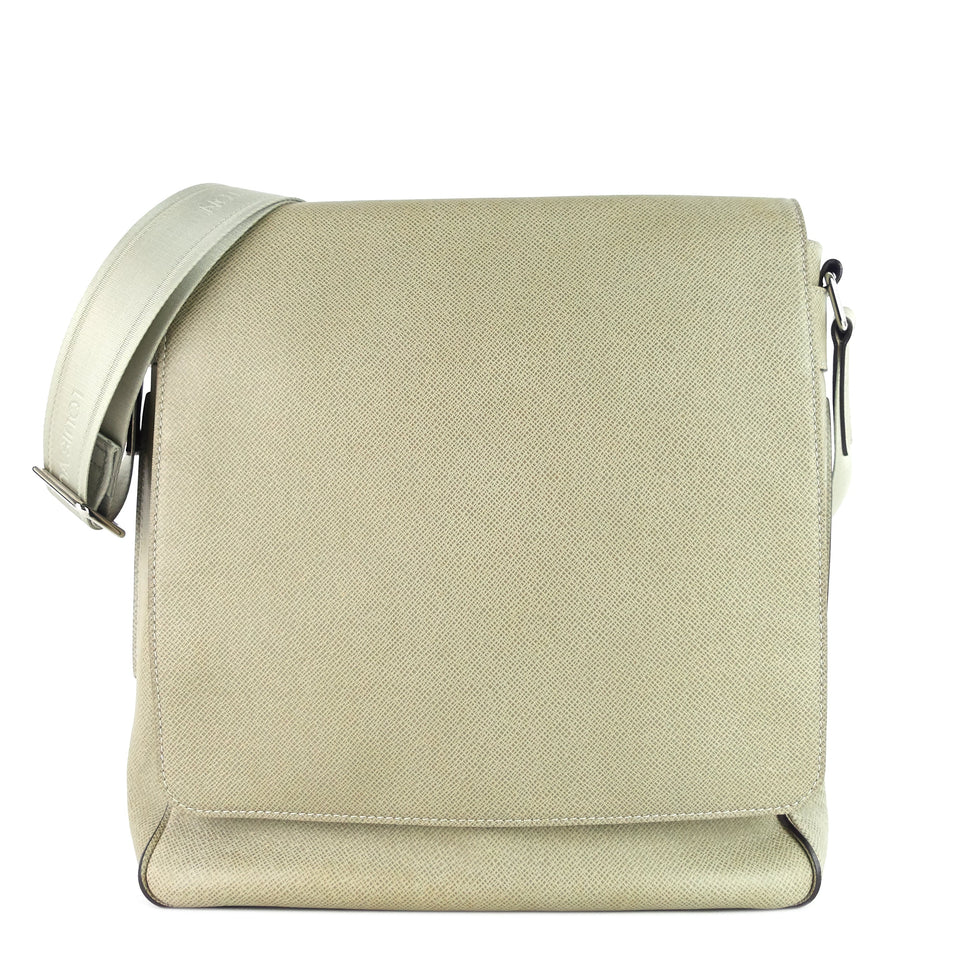 Louis Vuitton Milo Taiga Leather Messenger Bag