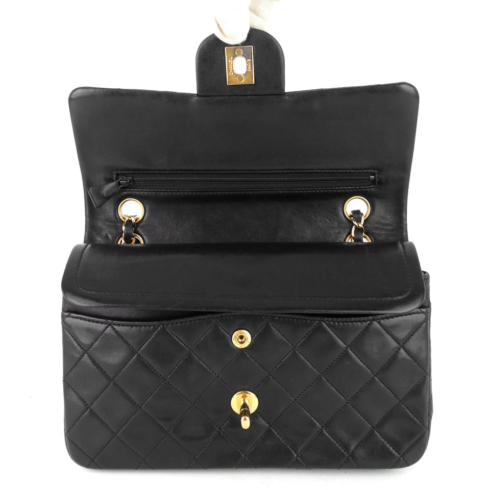 Chanel Double Flap Quilted Lambskin Leather Bag