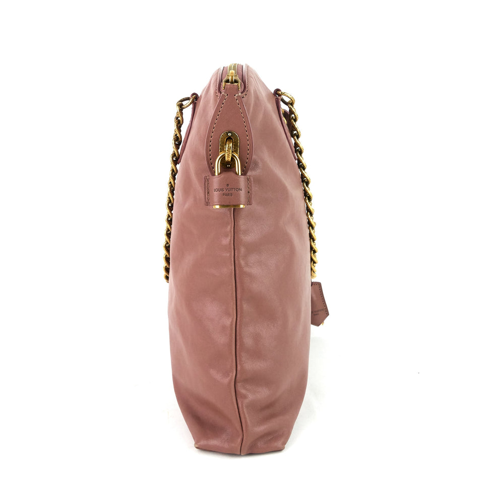 Louis Vuitton Cuir Boudoir Lockit Leather Chain Tote Bag