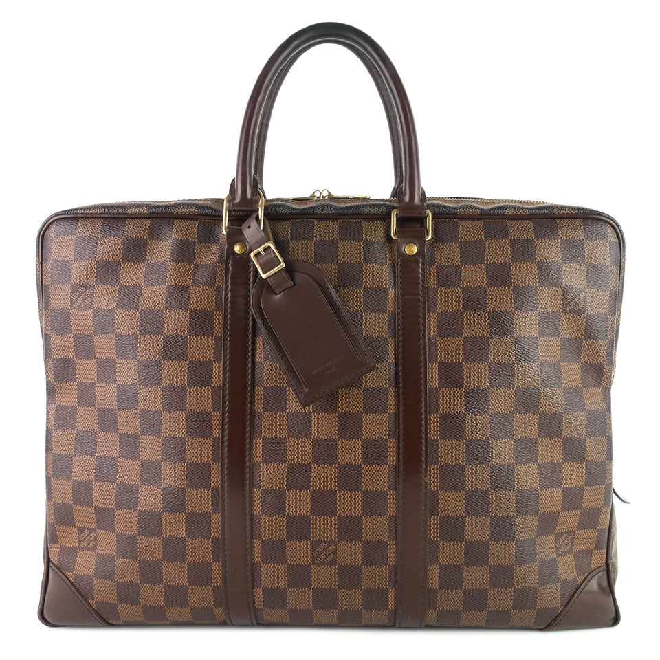 Louis Vuitton Porte-Documents Voyage GM Damier Ebene Canvas Briefcase Bag