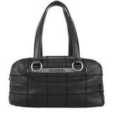 Chanel Choco Bar Quilted Caviar Shoulder Bag