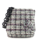 Chanel Floral Appliqué Tweed Messenger Bag