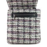 Chanel Floral Appliqué Tweed Messenger Bag
