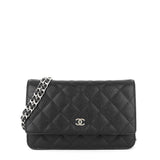 Chanel WOC Pebbled Caviar Leather Wallet on Chain Bag